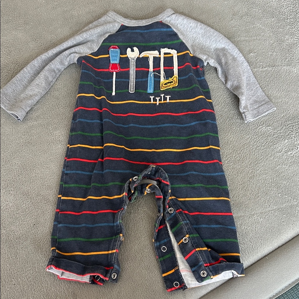 Mud Pie Multicolor Tool Print Kids Bodysuit
